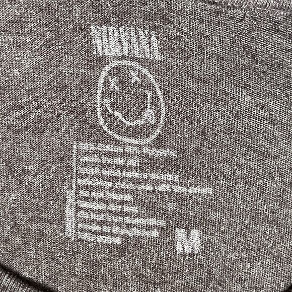 Nirvana Smiley Face 90’s Music Band Tie Dye Logo Graphic Tee Grey T-shirt, XS - Picture 2 of 8